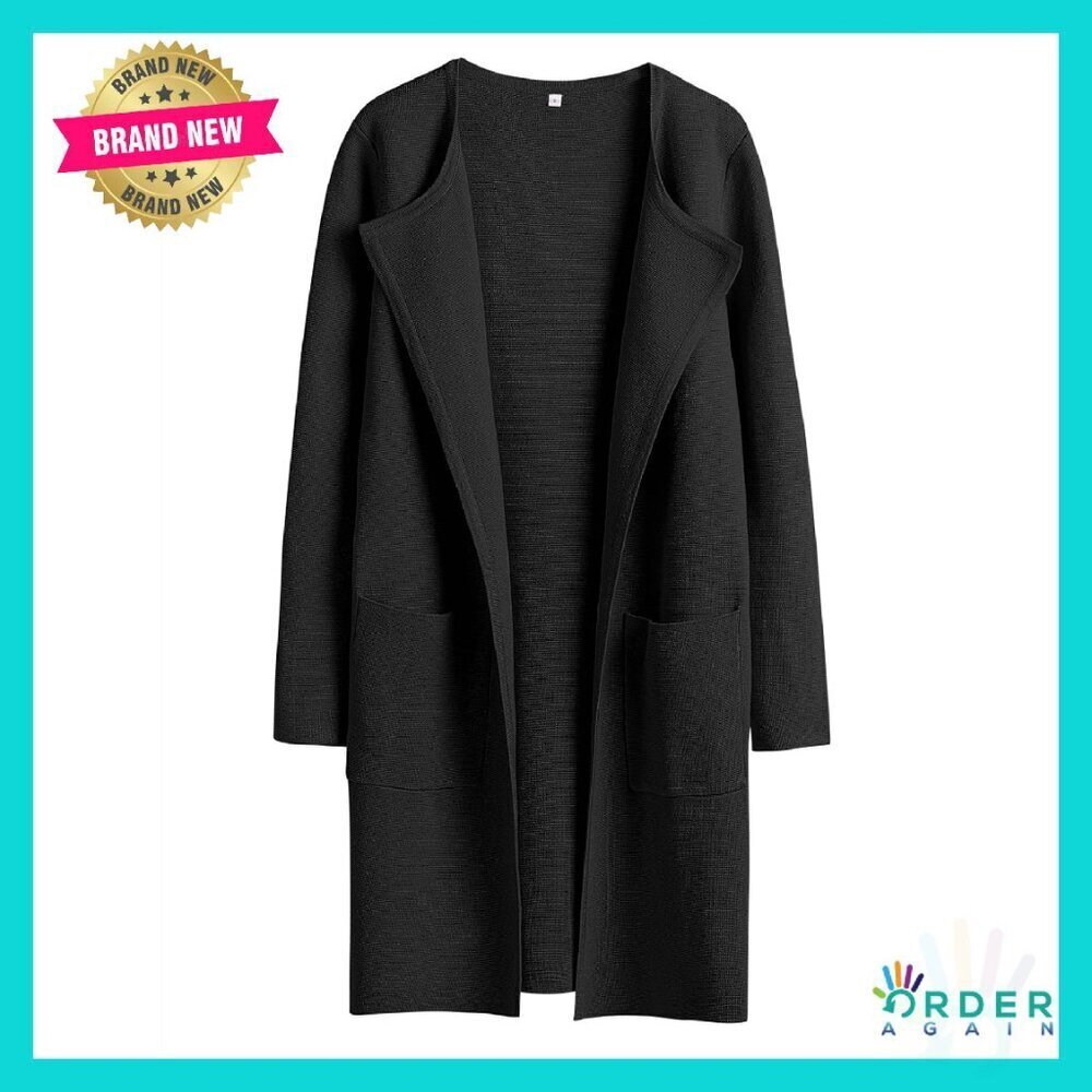 Open Front Knit Cardigan Sweater Elegant Chic Dressy Casual Coatigan Jacket